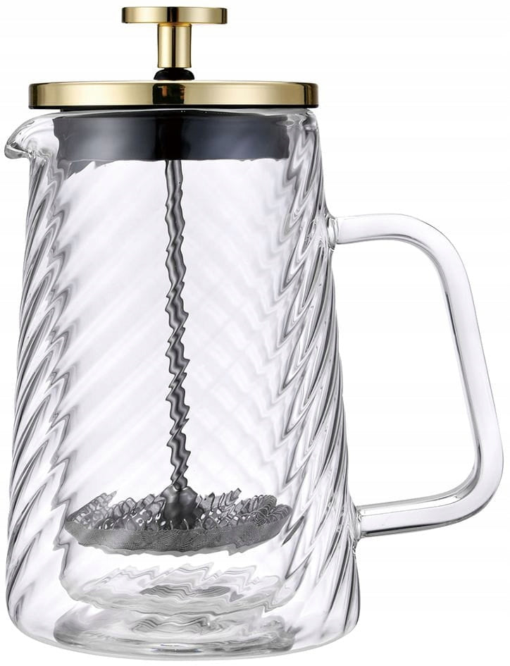 Golden Glass Tea Maker 1 Lit French Press KLAUSBERG 7767 Brand Klausberg