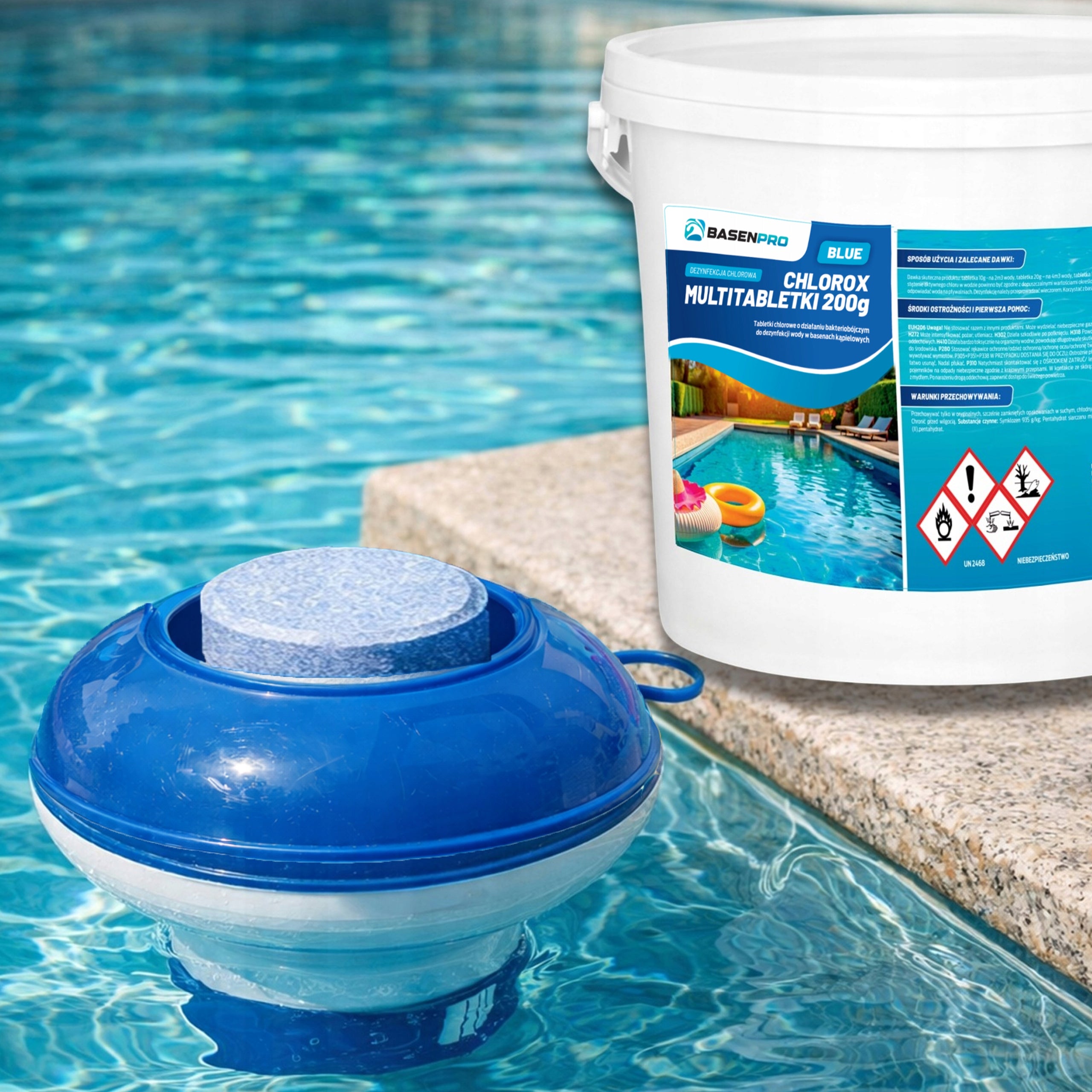 Good Chlorine tablets for swimming pool MULTITABLETS 200G BLUE 5KG MULTIFUNCTIONAL Brand no brand