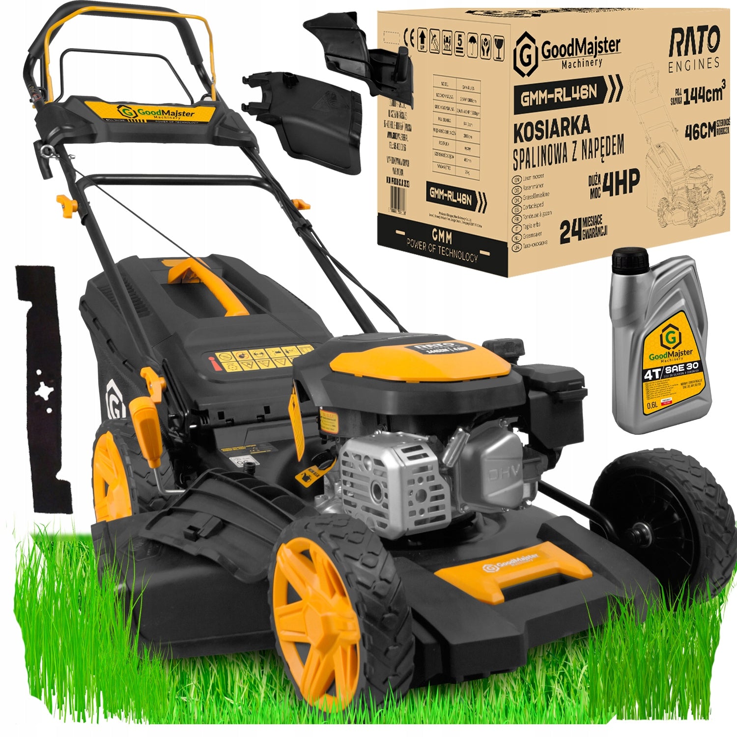 GoodMajster 46CM RATO 144cc DRIVE BEAST STRONG 4in1+OIL