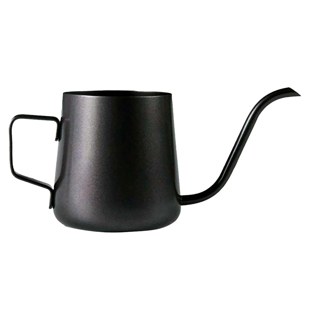 Gooseneck Narrow Spout Coffee Pot Stainless 2 Sizes Black, 240ml