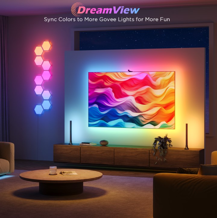 Govee Backlight 3S Netflix TV 55-65 inch, Smart LED RGBICW TV Backlights Brand Govee