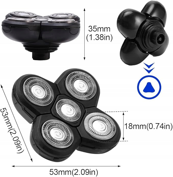 Głowica goląca 5 ostrzowa komplet do Alpha TR5 Pro i inne modele 5D Manufacturer code 12784