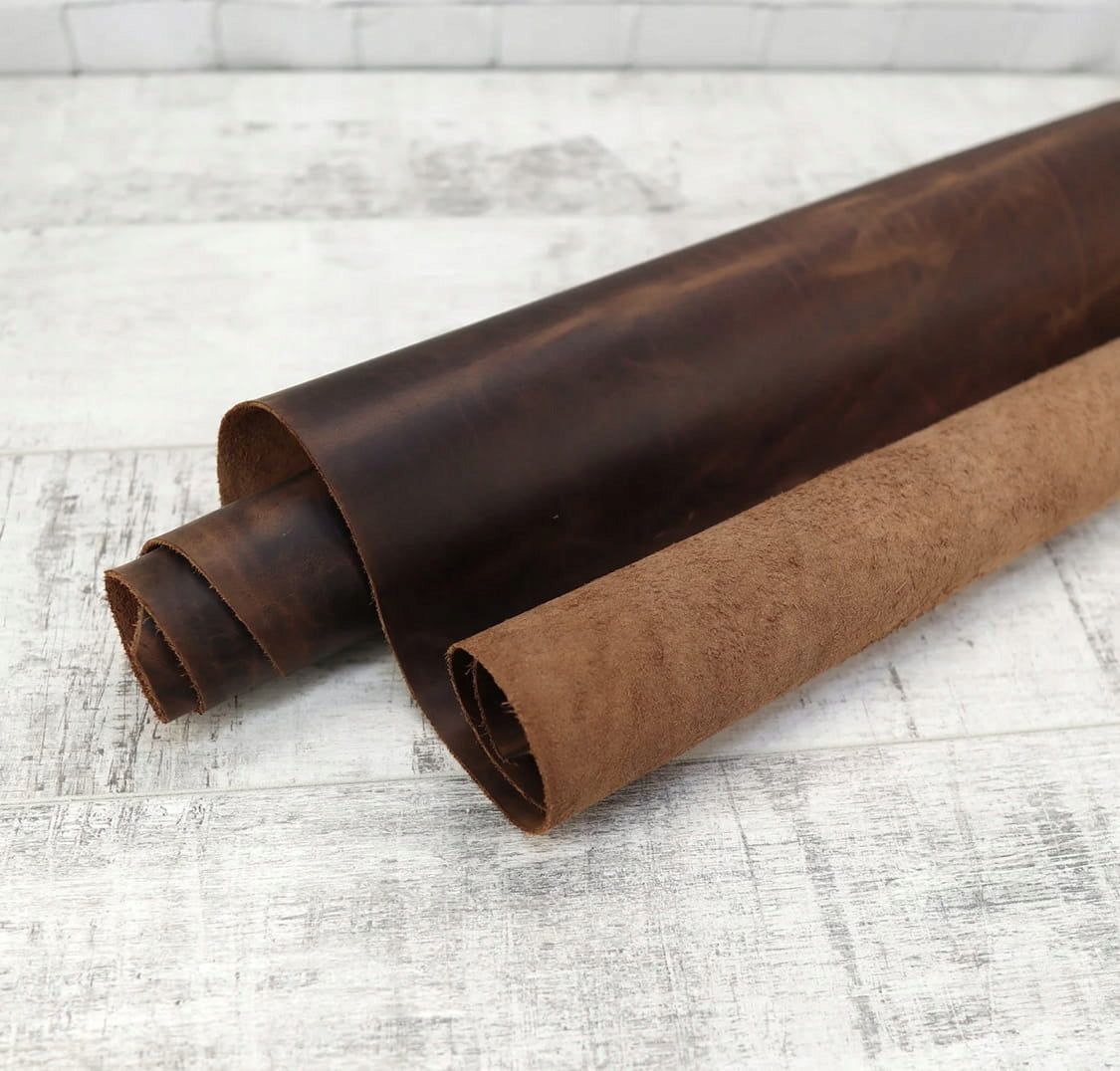 Grain leather 1.4 -1.5 mm - high-quality A4 size, natural.