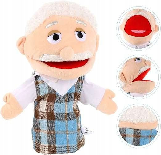 Grandfather's Puppet Plush Toy Hand Toy Plush for Kids 30cm Brand no brand