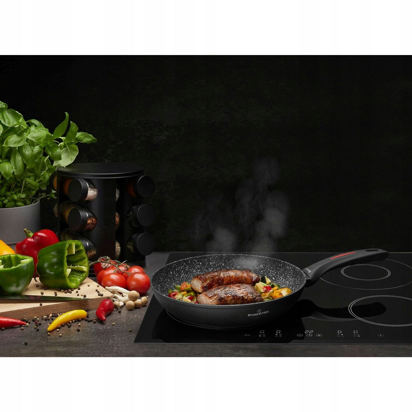 Granite PAN INDUCTION Solid GAS Starke Pro Piccante 24 cm Packaging status original