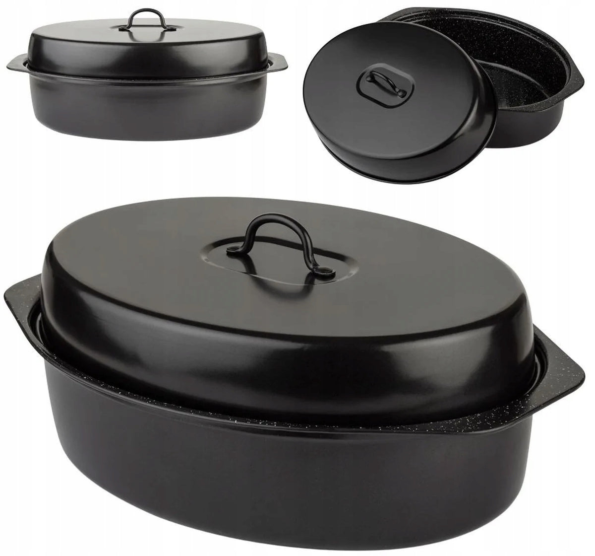 Granite pan NAVA NATURE 42x29x17 cm 6,5L for baking vegetable meats