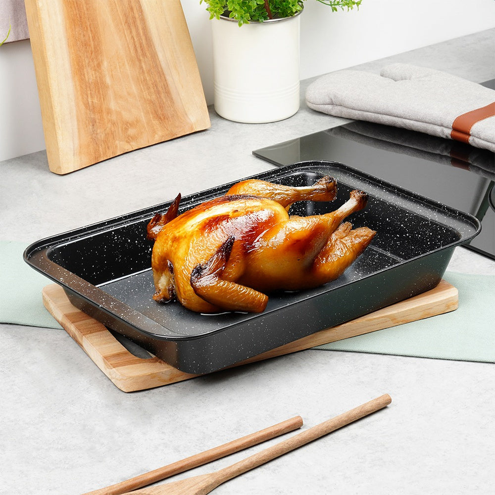 Granite pan VILDE baking sheet 37,5x25,5x5 cm steel Brand Vilde