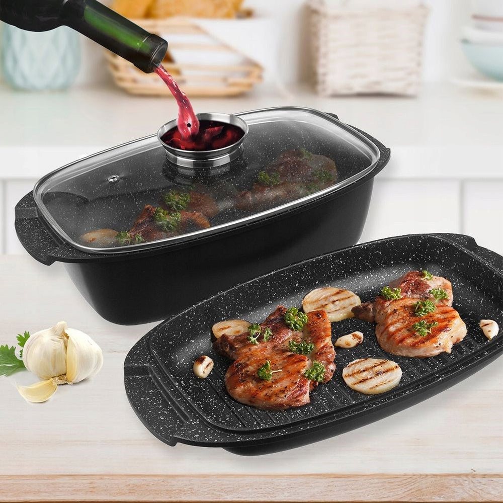 Granite pan with lid 3in1 GRANDE 5 l, 39x22 cm Brand Orion