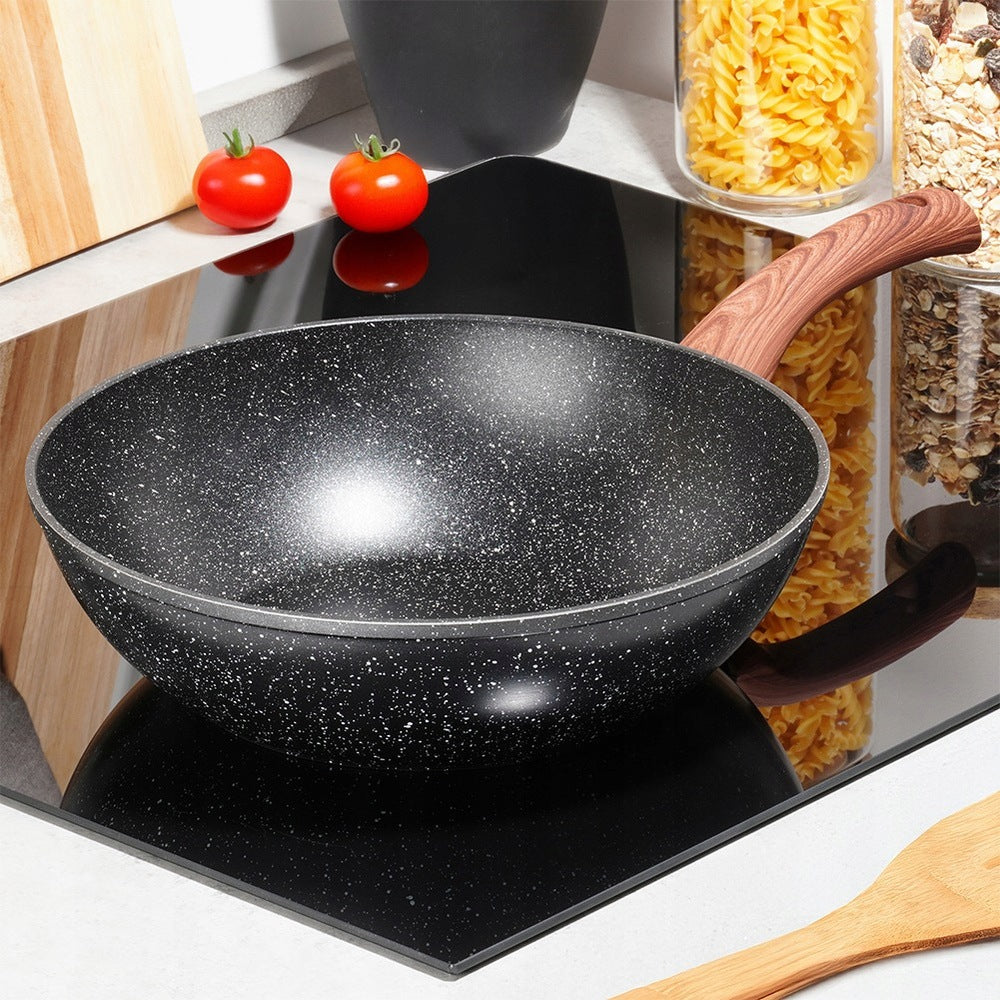 Granite wok pan BLACK&WOOD 28 cm Brand Vilde