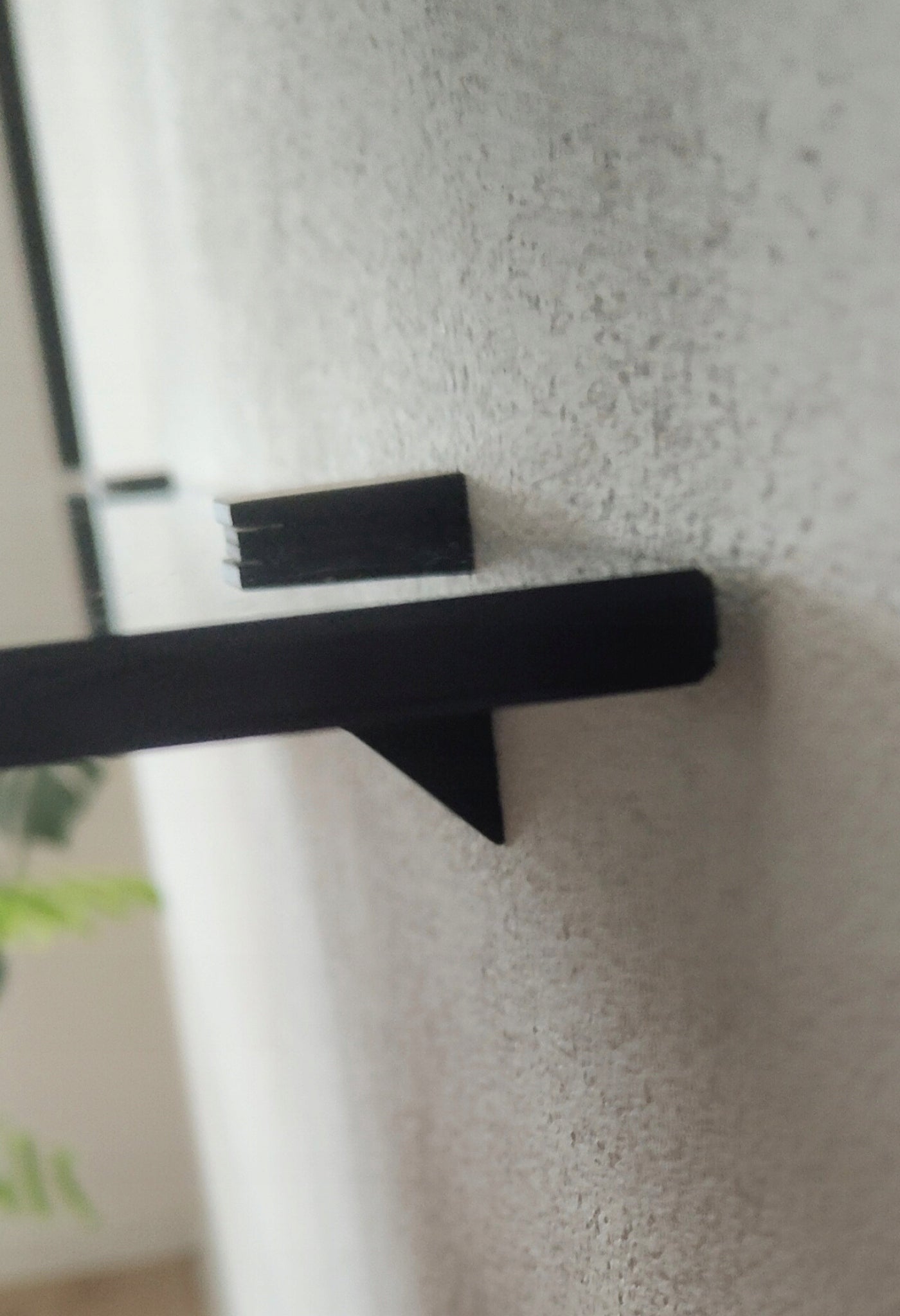 Graphite glass shelf 8mm 80x14cm black handles Furniture height 0.8 cm