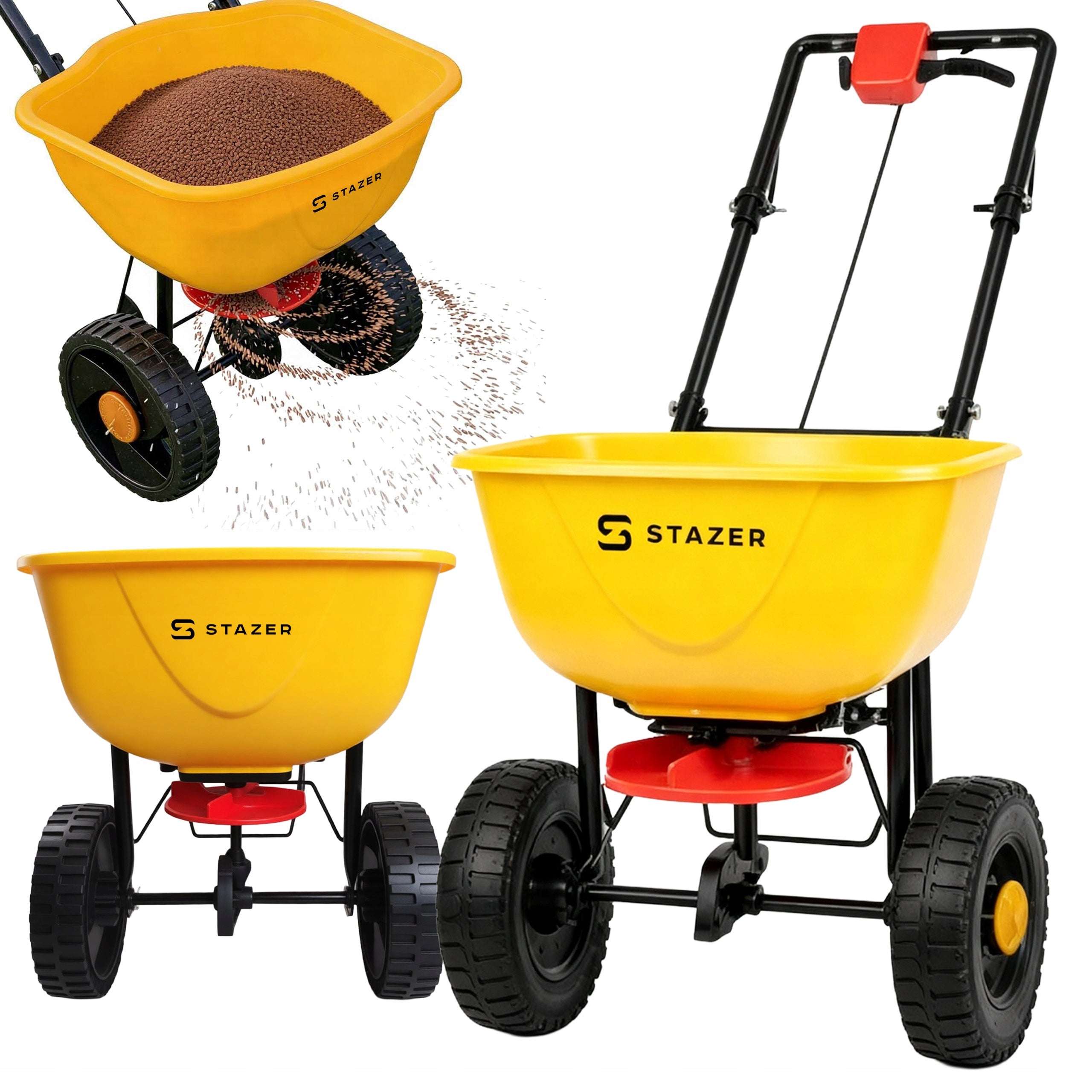 Grass Seed Drill Manual Sand Salt Seed Fertilizer Spreader 15l