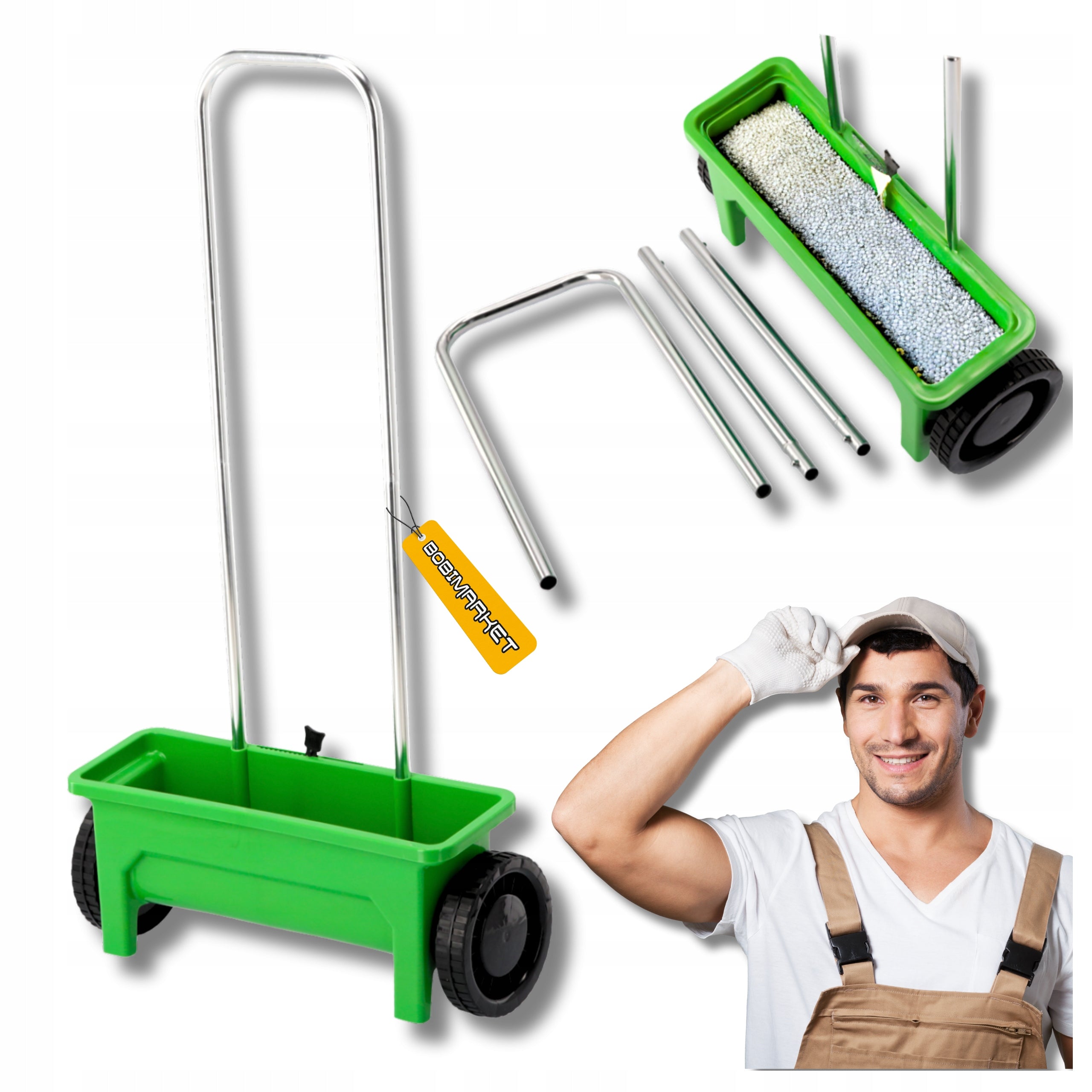 Grass Seed Spreader Seed Fertilizer Garden Universal 12l