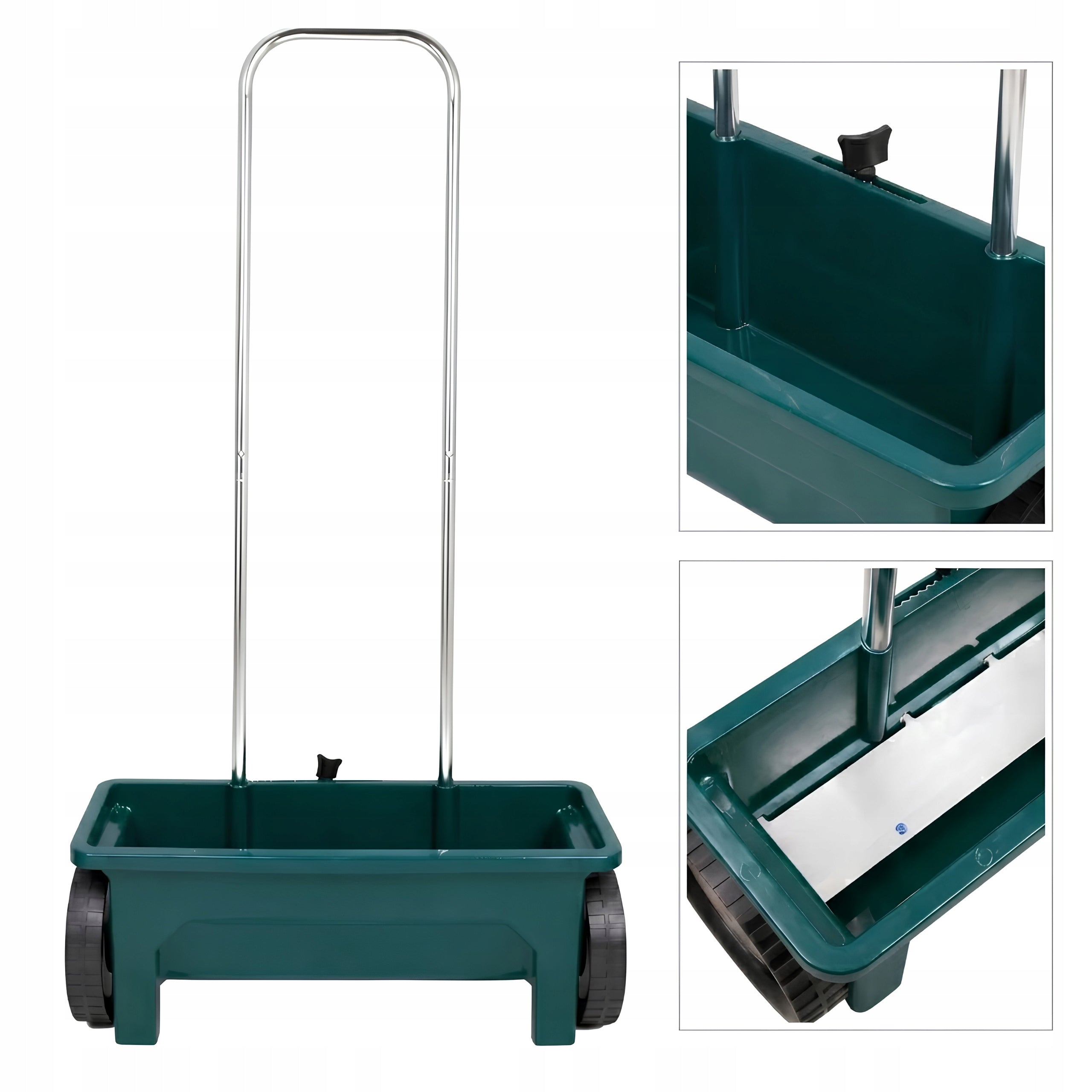 Grass Seeder Handheld Garden Spreader Salt Sand Fertilizer Wheeled 12L Power supply handheld