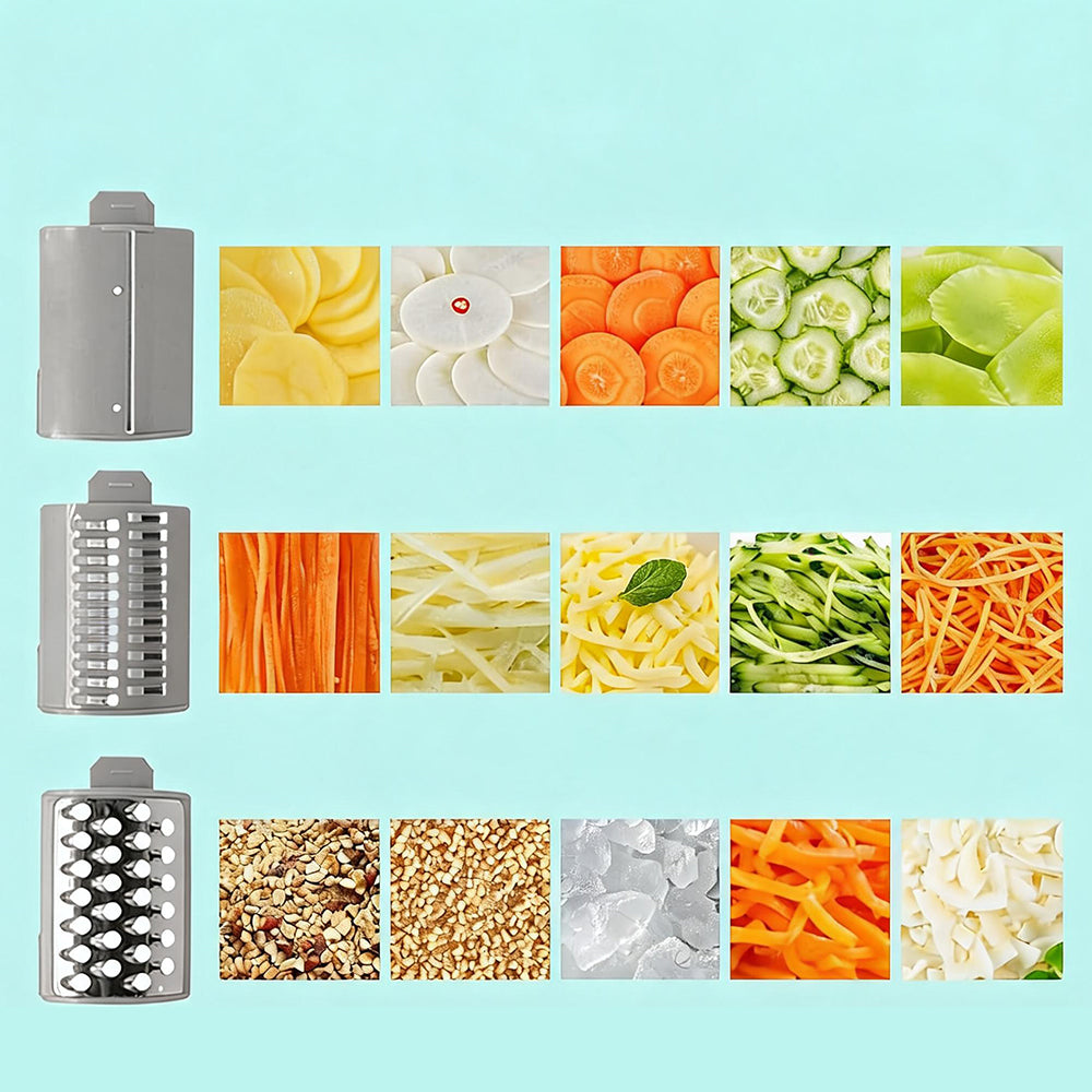 Grater Potato Friction Machine Electric Slicer Strong 3x Blades Packaging status original