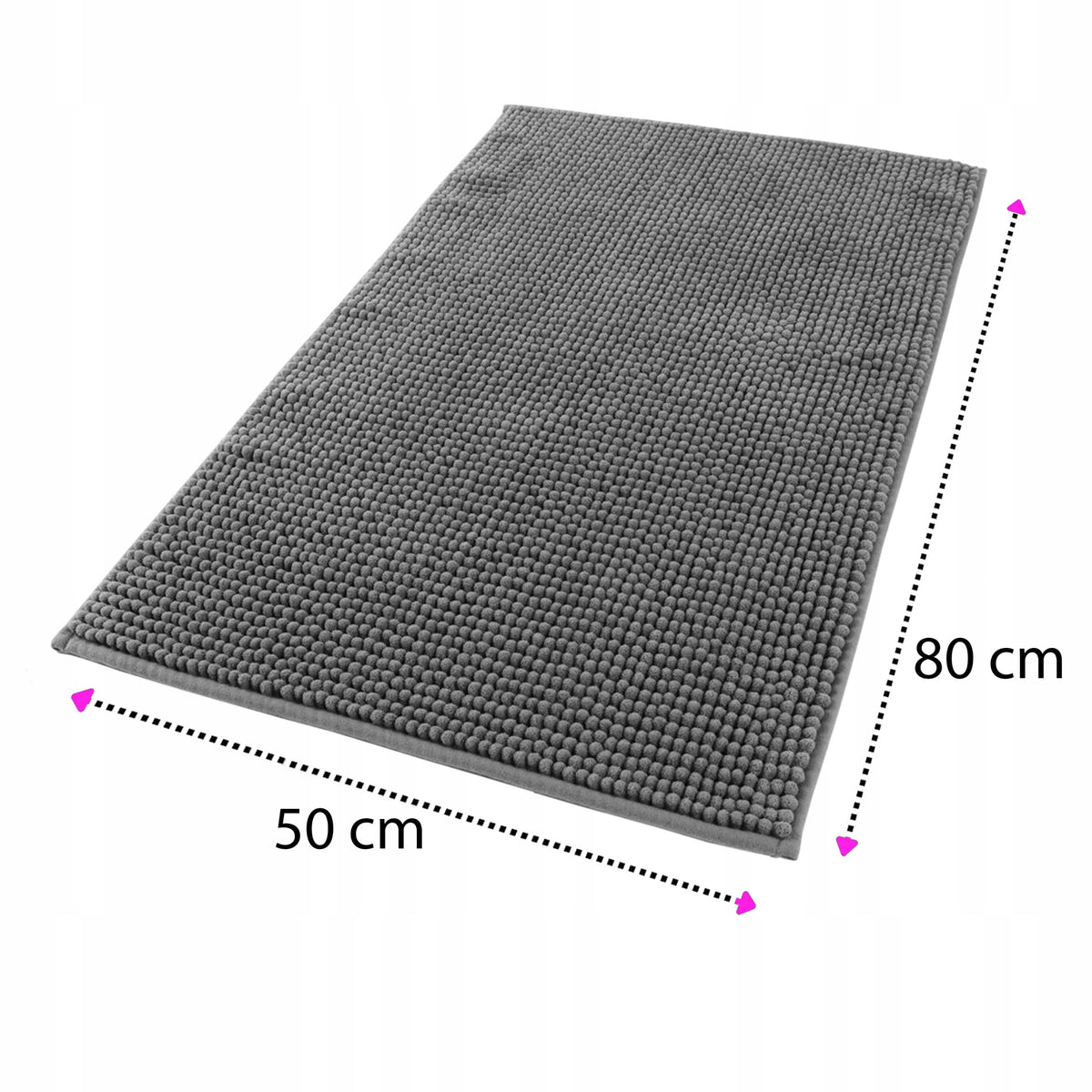Gray bathroom rug, large, non-slip, durable, soft, interesting Packaging status original