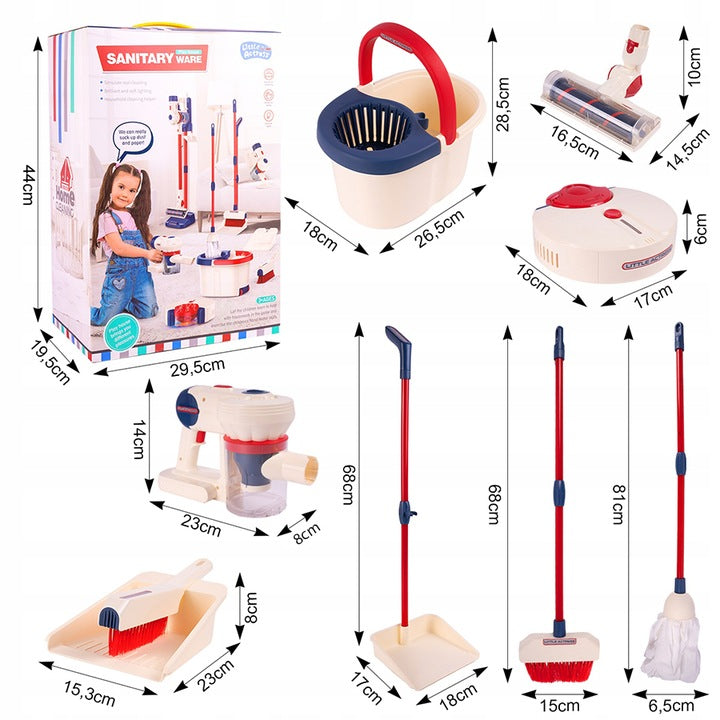 Great 6in1 Cleaning Kit for Kids Interactive Household Vacuum Cleaners Brand Joy4kids