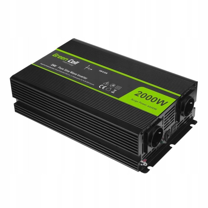 Green Cell 24V to 230V Pure Sine Wave 2000W Packaging status original