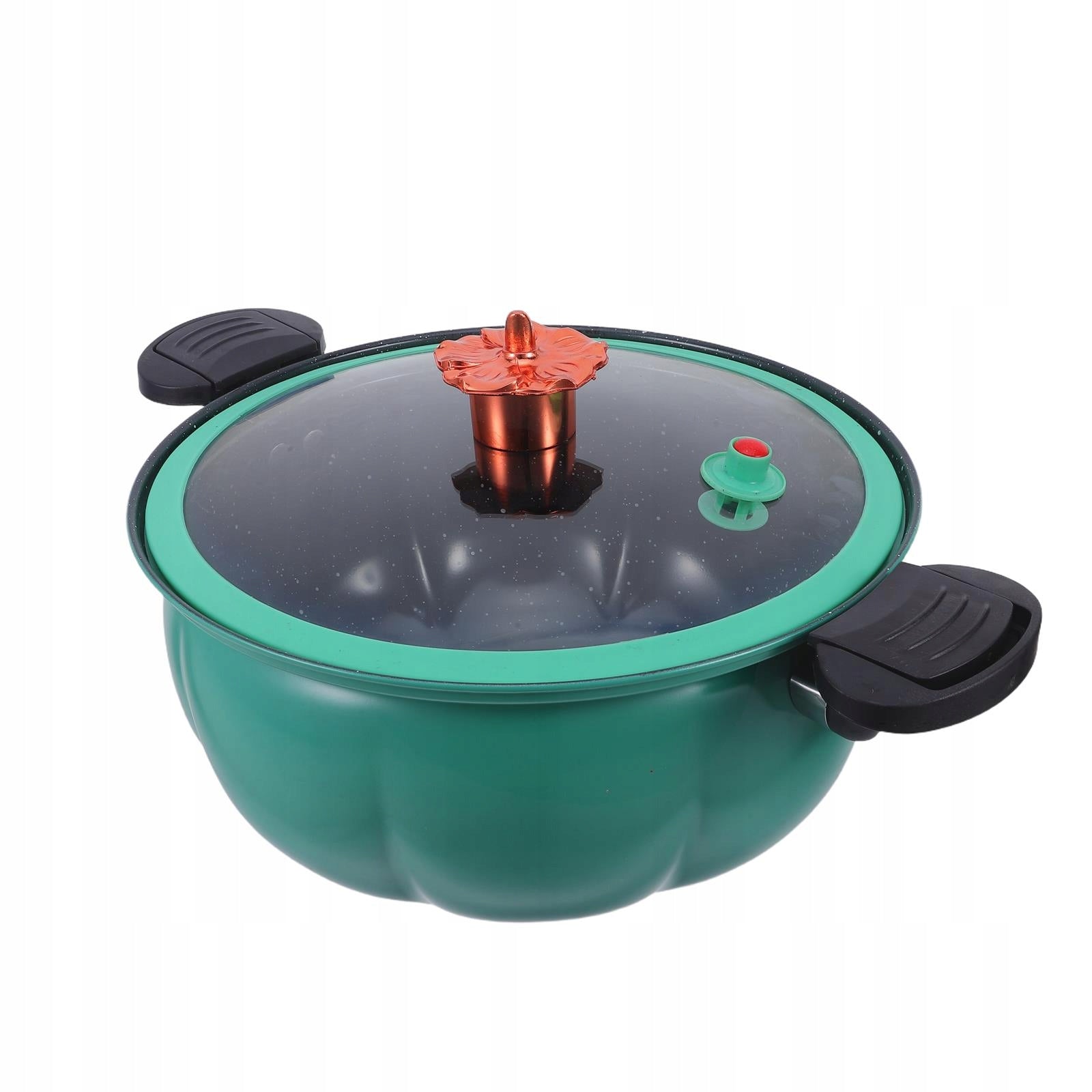 Green Pumpkin-Shaped Micro Pressure Cooker with Nonstick Maifan Stone Pot Brand no brand