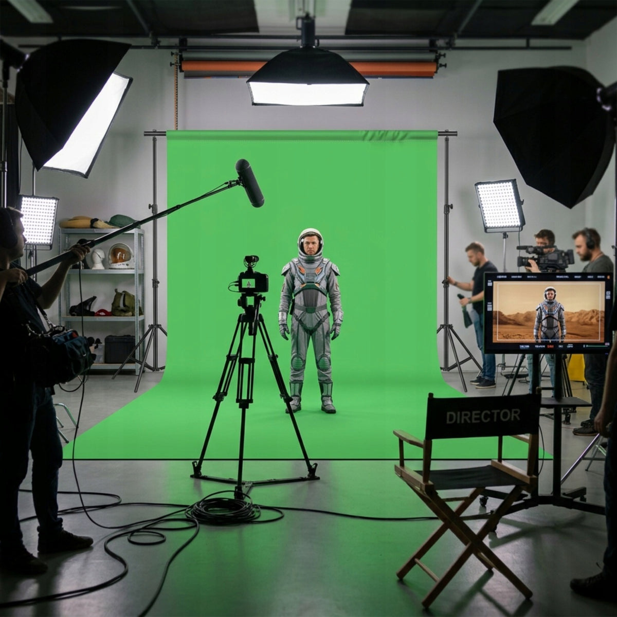 Green screen material background 3x2m 3m wide for photography Manufacturer code 007906