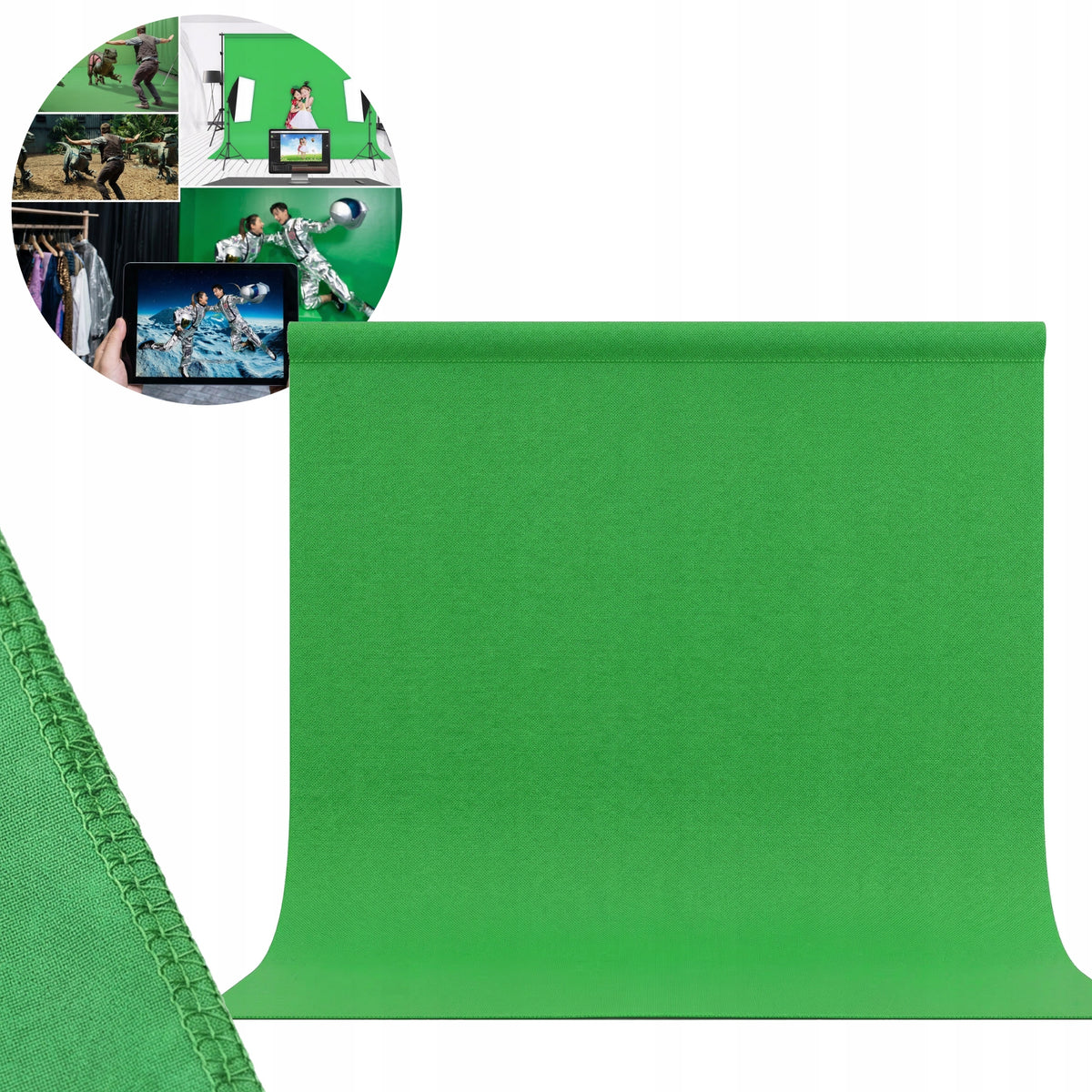 Green screen material background 3x2m 3m wide for photography