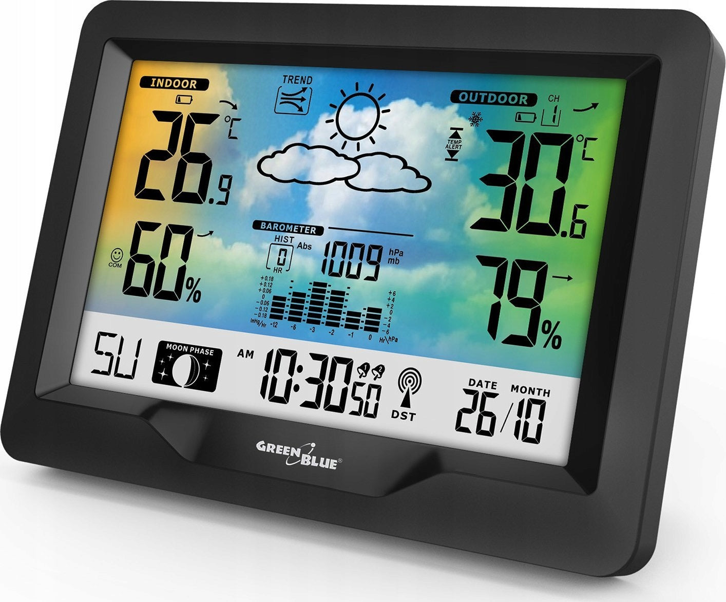 GreenBlue Wireless Color Weather Station GB540N DCF