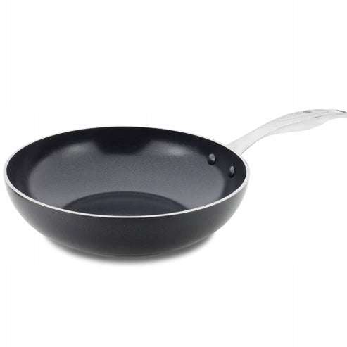 GreenPan Brussels wok large deep frying pan 28 non-stick induction