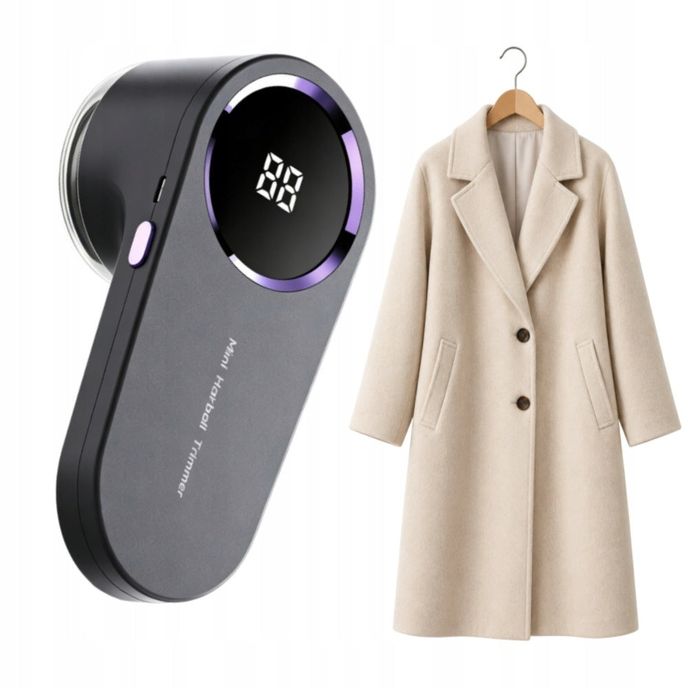 Grey Fabric Shaver with One Replacement Head, USB Charging