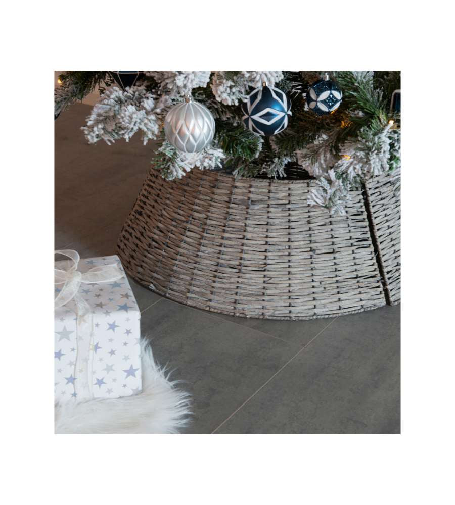 Grey Wicker Cover for Christmas Tree Stand for Christmas Tree BOHO fi 70 cm Manufacturer code 685315