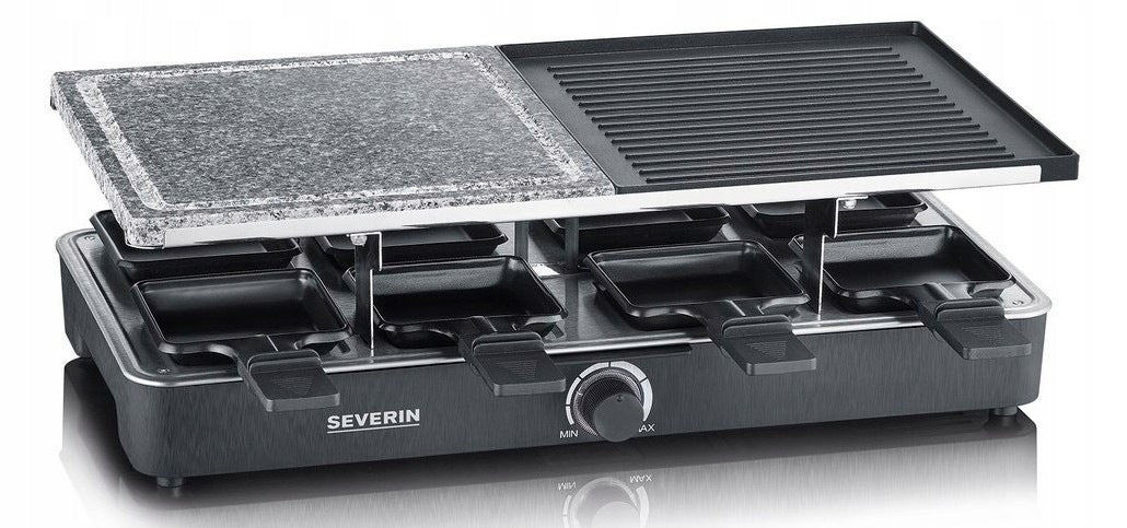 Grill Raclette SEVERIN RG 2371 1300W Stone Grill Plate 8 Griddles Manufacturer code RG2371
