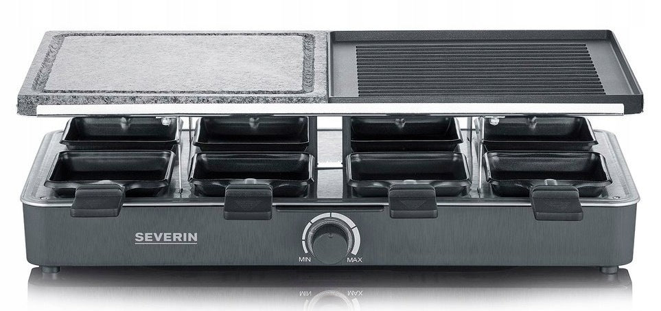Grill Raclette SEVERIN RG 2371 1300W Stone Grill Plate 8 Griddles Packaging status original