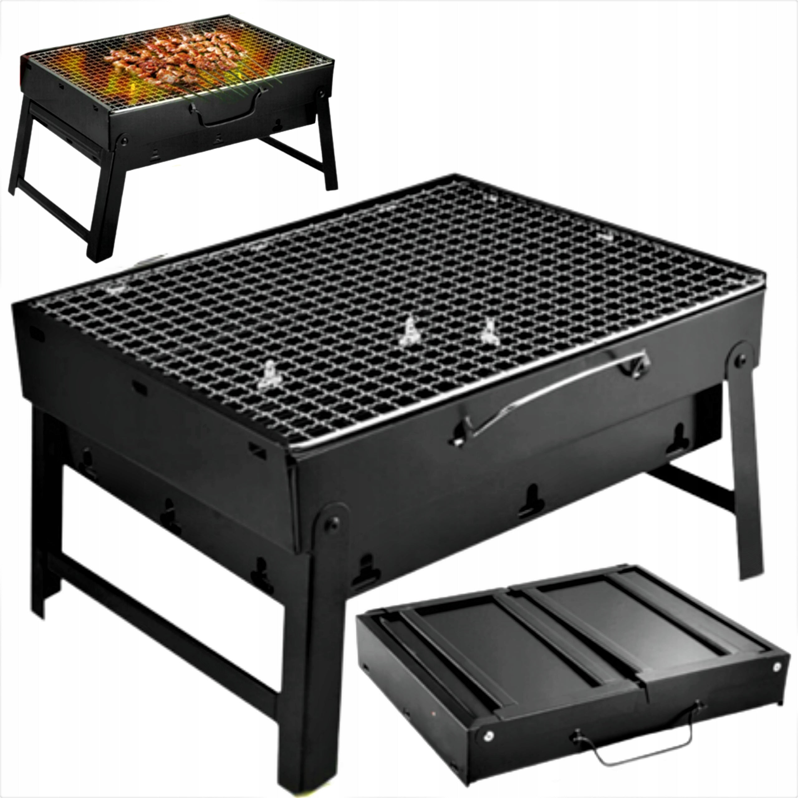 Grill Travel Suitcase Travel SMALL FOLDING Model Grill PODRÓŻNY z rusztem przenośny