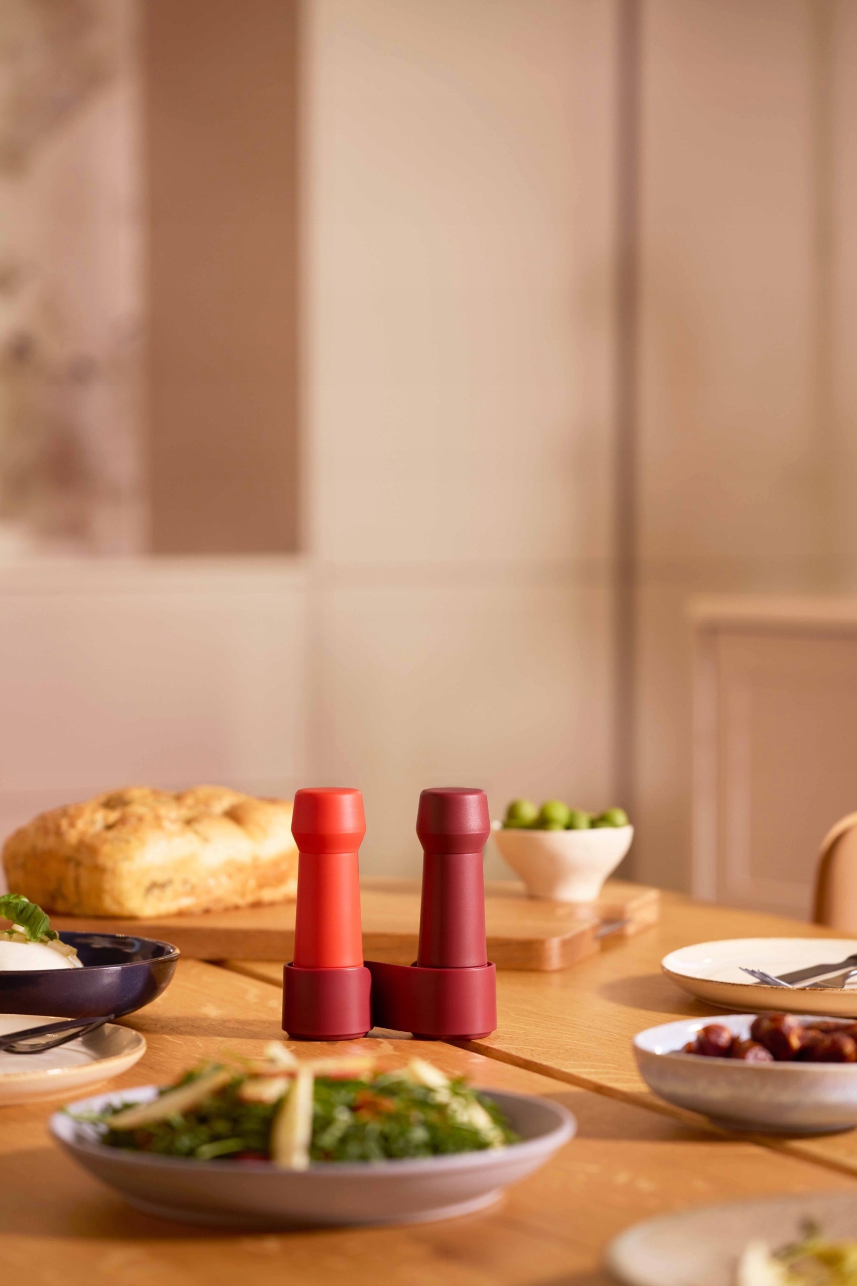 Grinder set 13 cm CRUSHGRIND Amsterdam To-Go Burgundy / Light red Brand Crushgrind