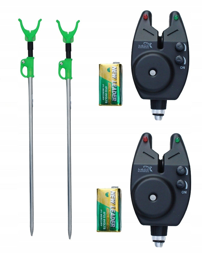 Ground Fishing Kit 2 x BITE INDICATOR 2 xSUPPORT 2 xBATTERY