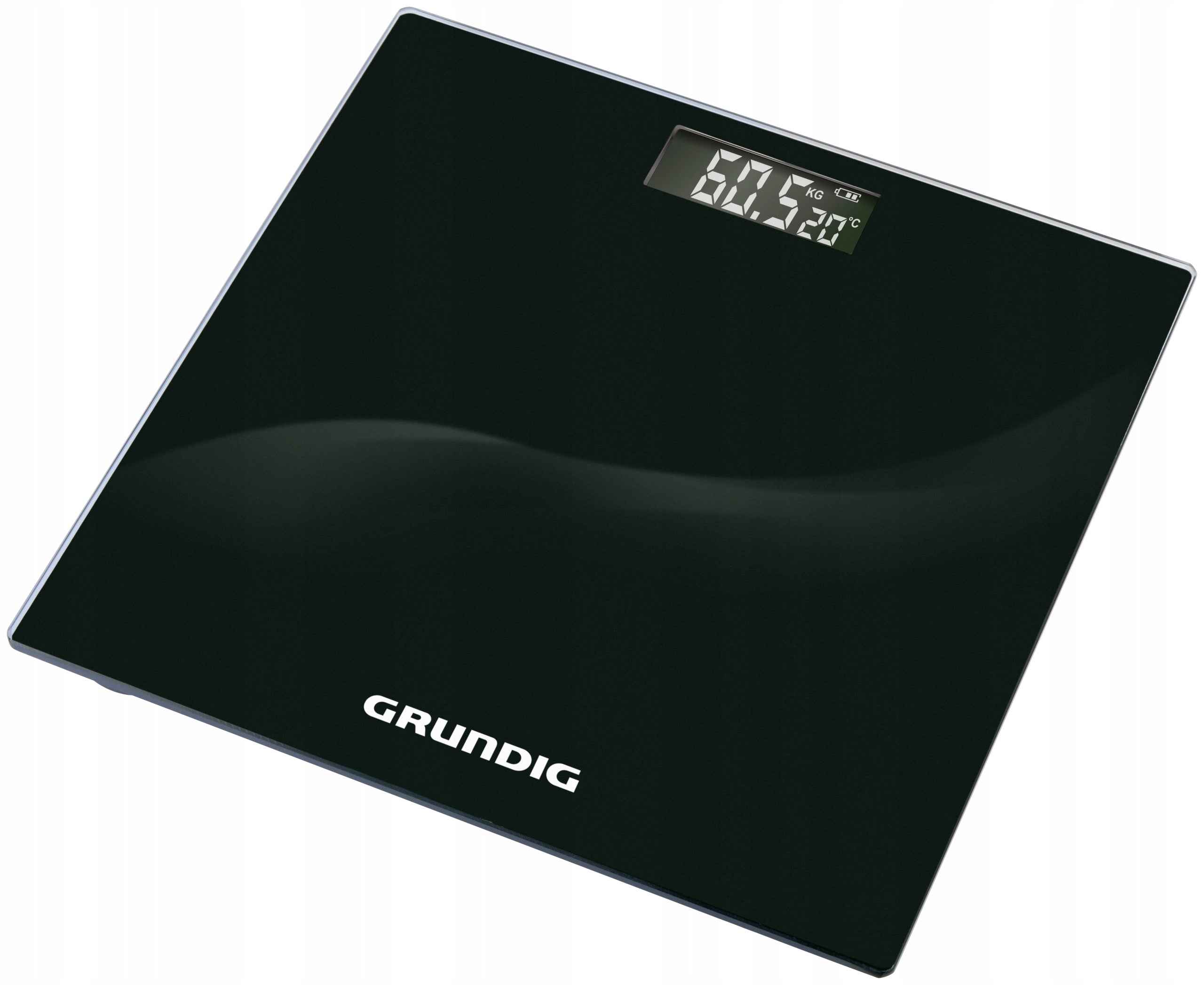 Grundig BATHROOM SCALE with LCD display and thermometer up to 180 kg black