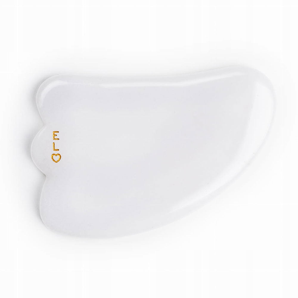 Gua Sha Modeling Stone in White Jade Easy Livin 1 Pack
