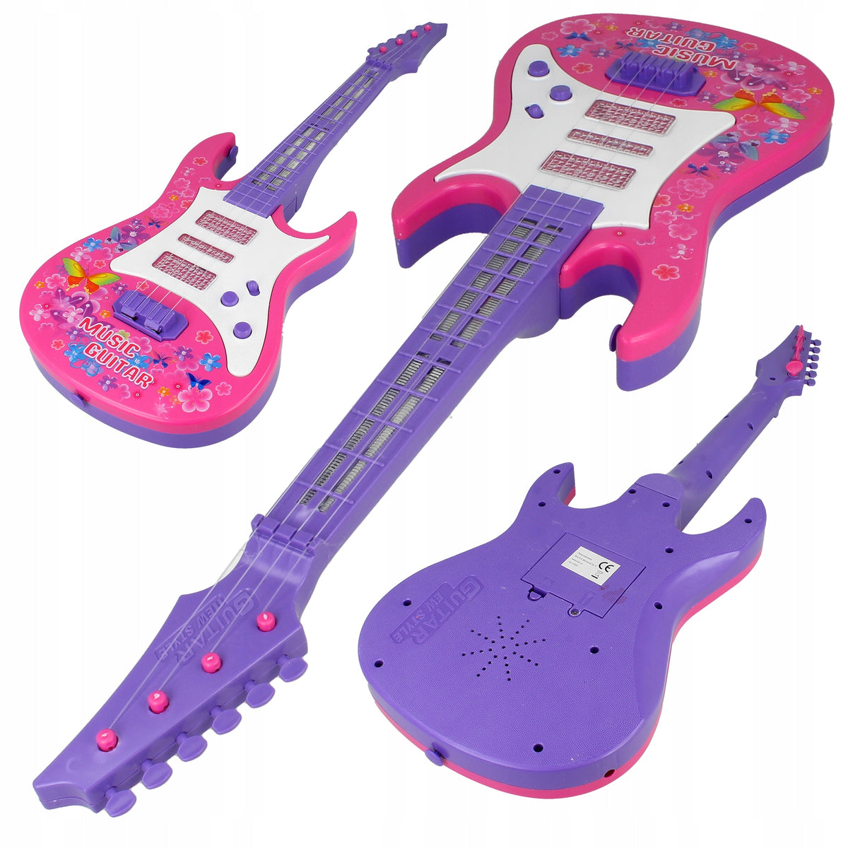 Guitar Interactive Pink Lights Sounds Musical Toy Instrument Packaging status original