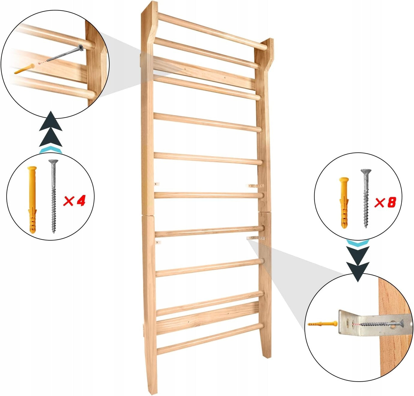 Gymnastic Ladder CCLIFE Gym Turnwand with Bar V155 Manufacturer code B0F3C8PKHH