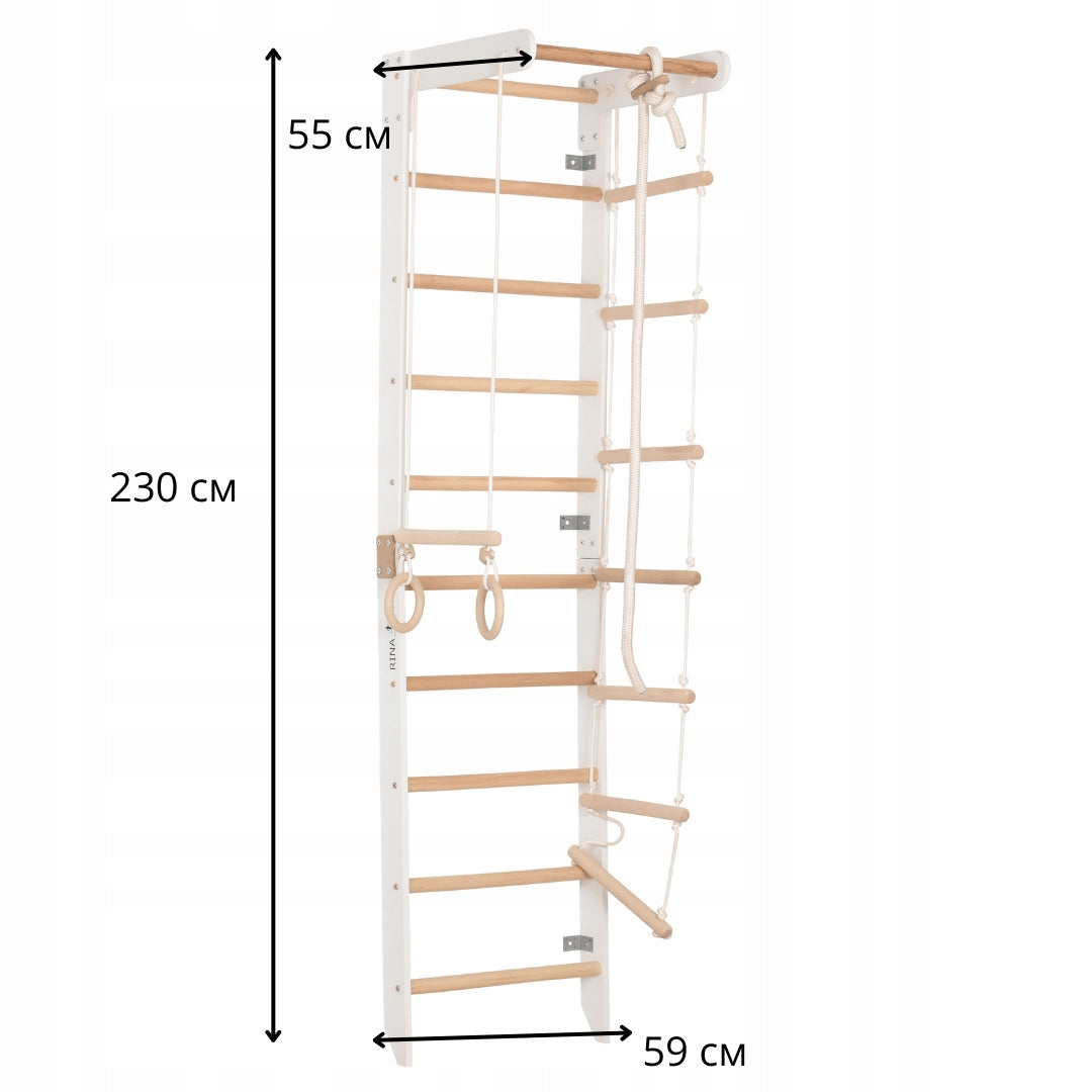 Gymnastic Ladder White Exercise Sports Set for Adult Children Manufacturer code Drabinka Gimnastyczna Treningowa SPR B white