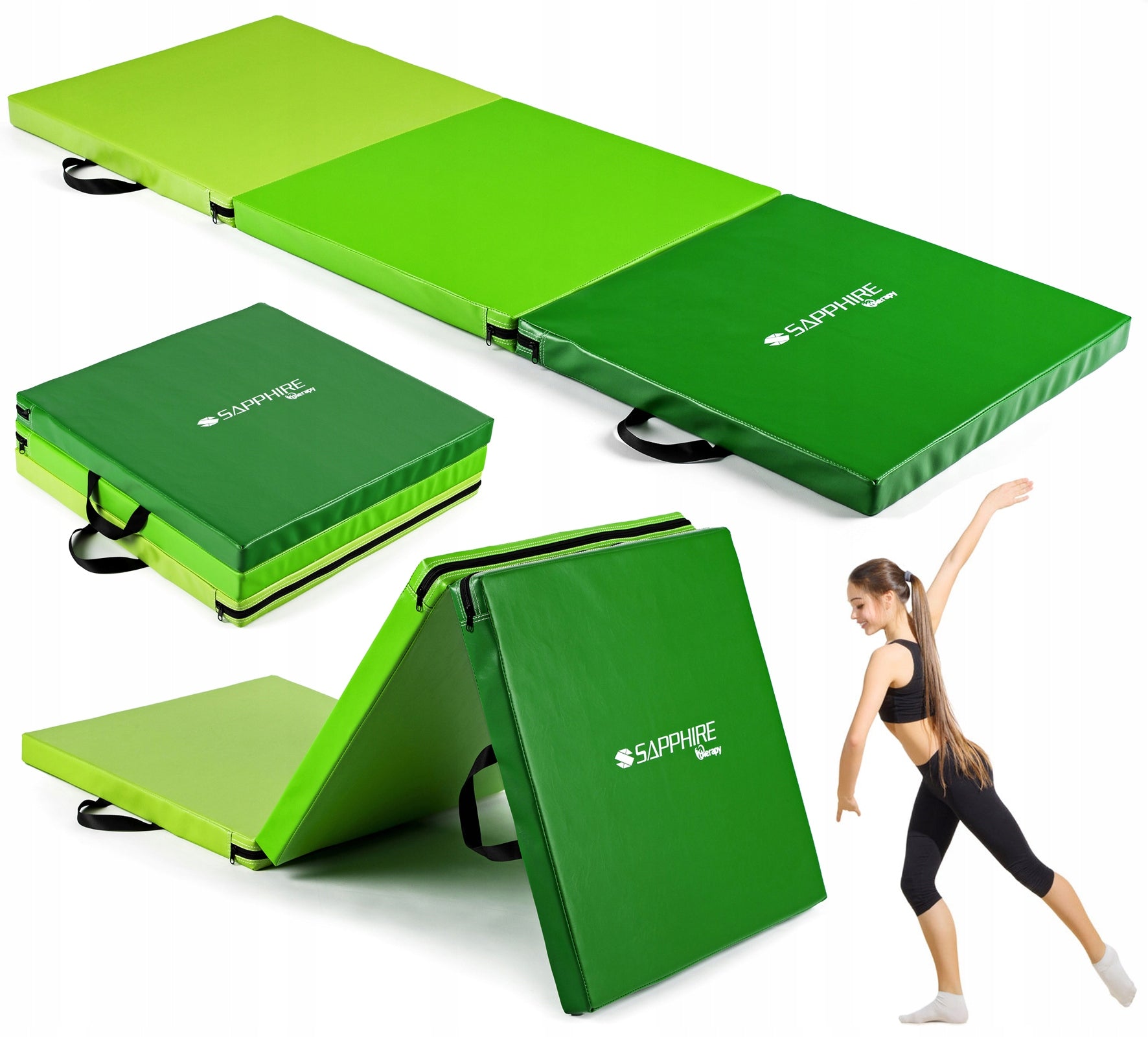 Gymnastic MATTRESS FOLDING 180x60x5cm EXERCISE MAT REHABILITATION YOGA