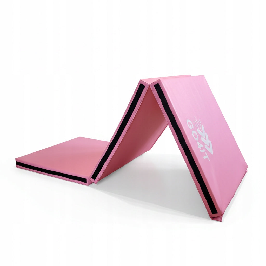 Gymnastic Mattress FOLDING 180x60x5cm exercise mat pink Velcro Packaging status original