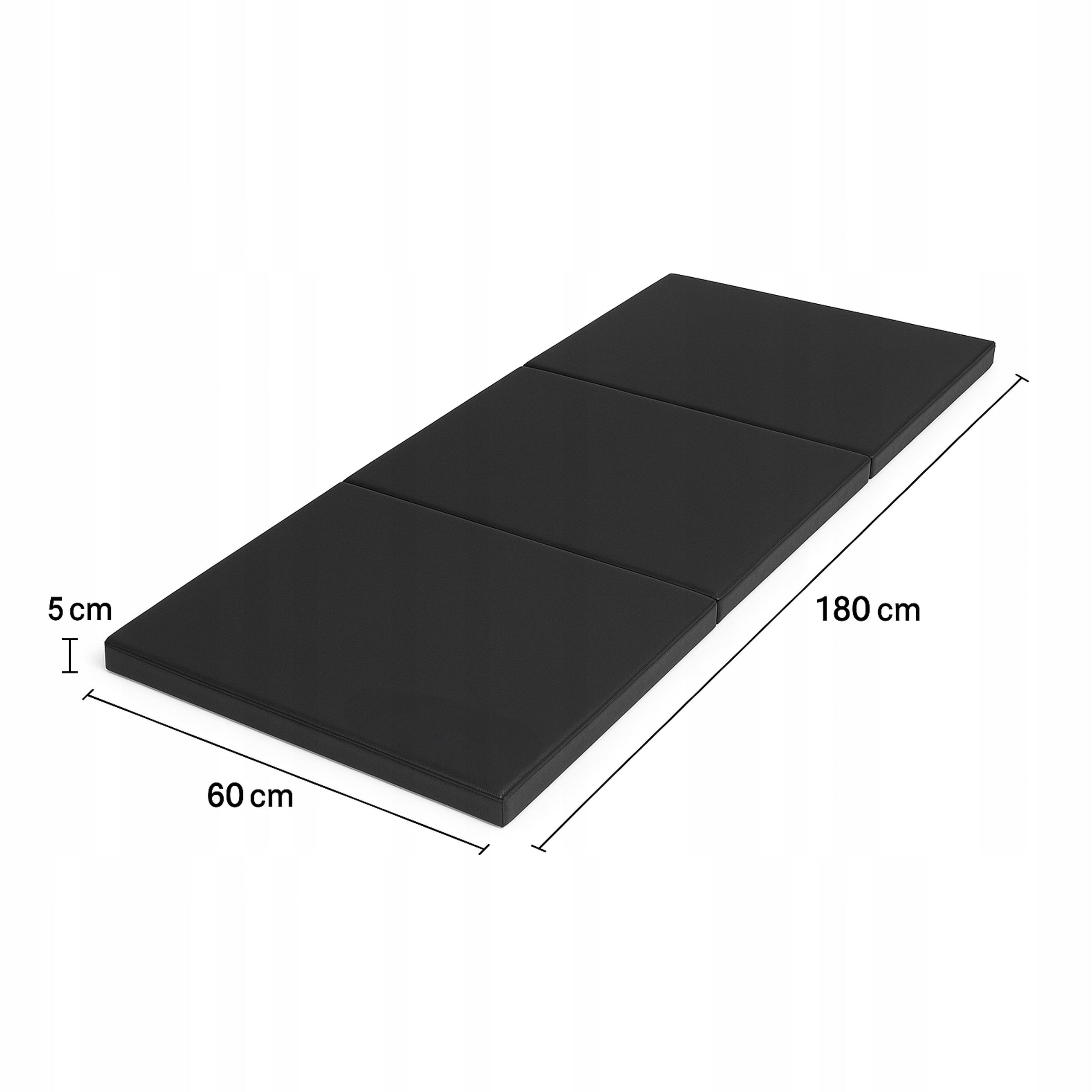 Gymnastic Mattress Folding 180cm Dark Grey for Physiotherapy Massage 5cm Brand SportForFun