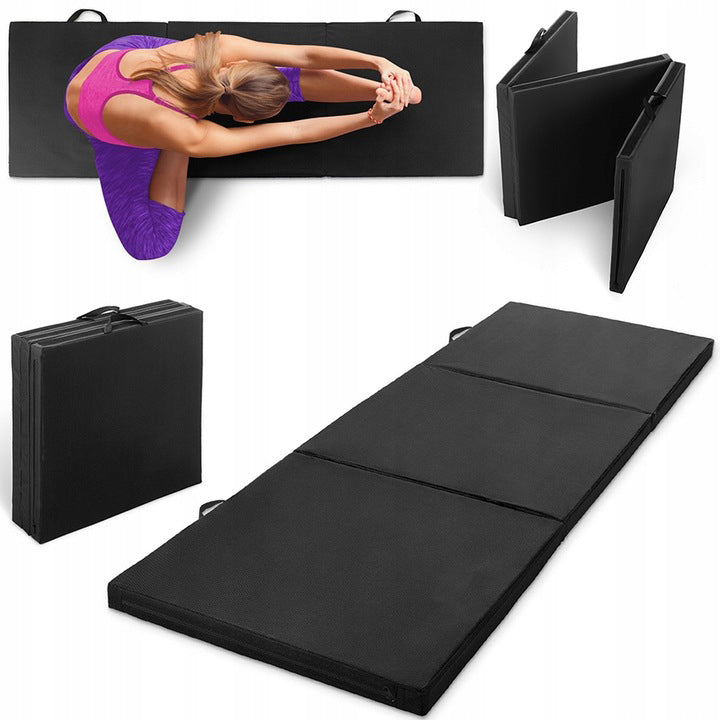 Gymnastic Mattress Folding 180x60x5 cm Fitness-Star Premium Black