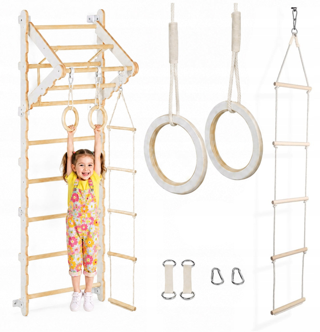 Gymnastic ladder 210cm for pull-up for children's room 80cm