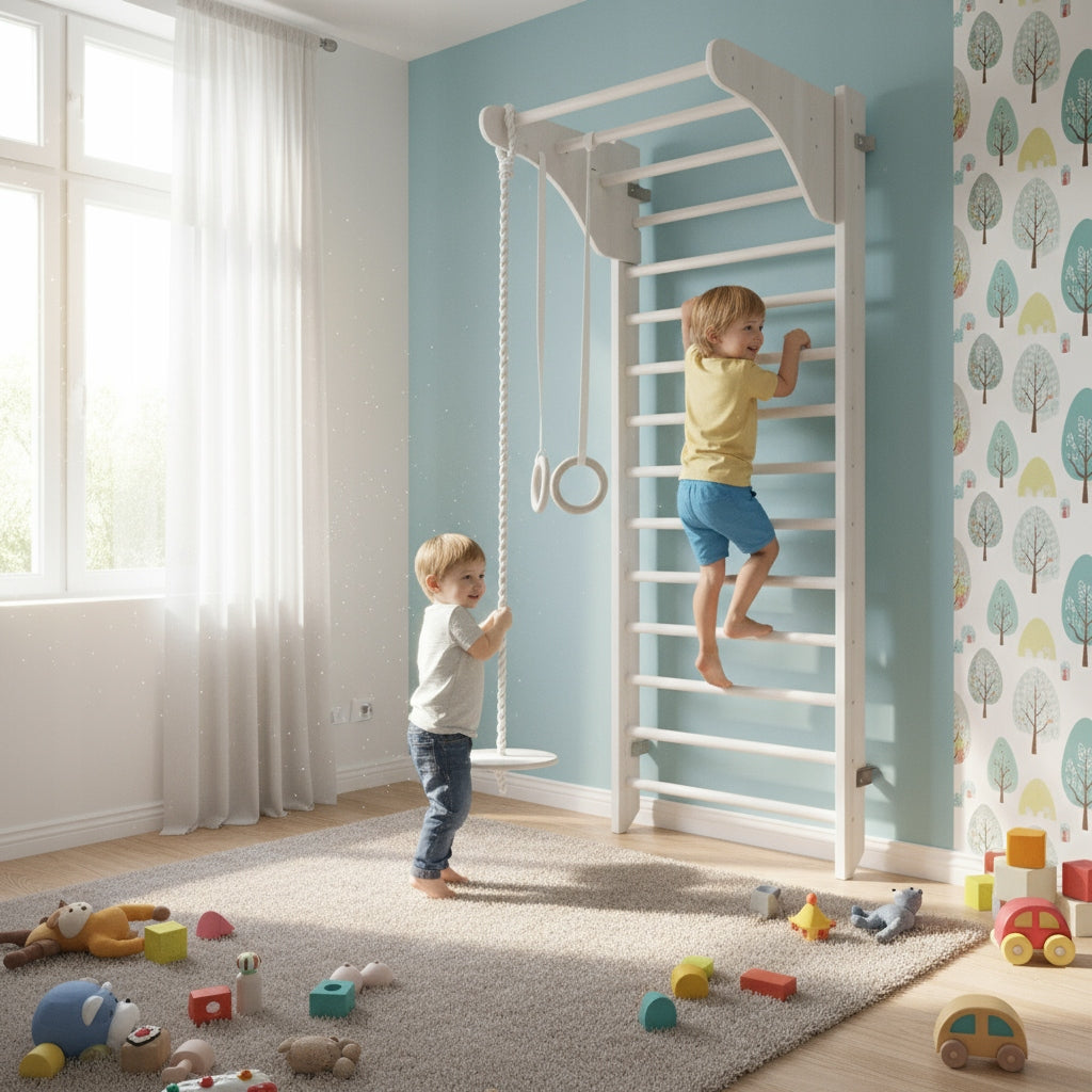 Gymnastic ladder Kinder Wood white Model Kinder Wood