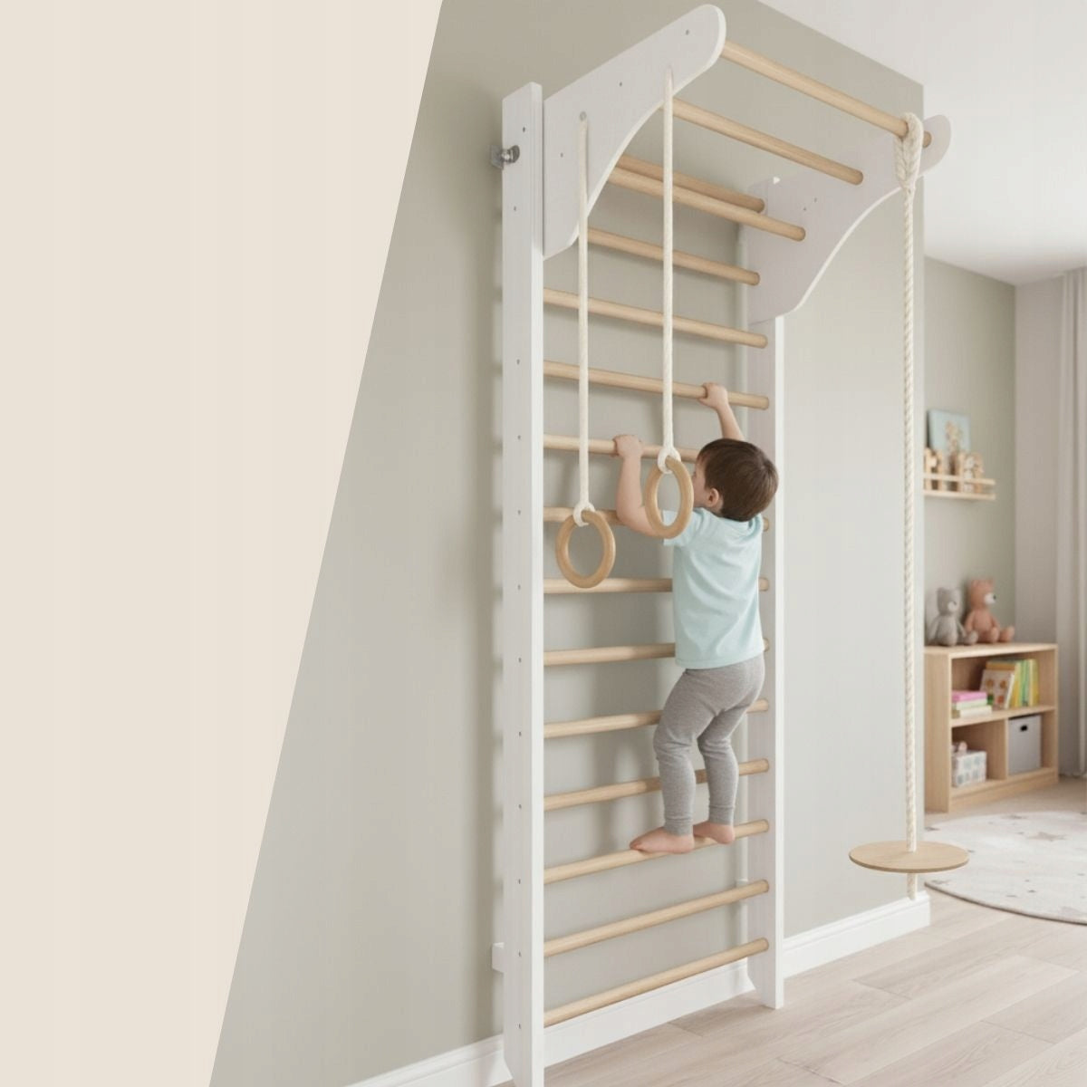 Gymnastic ladder Kinder Wood white-wood Model Kinder Wood