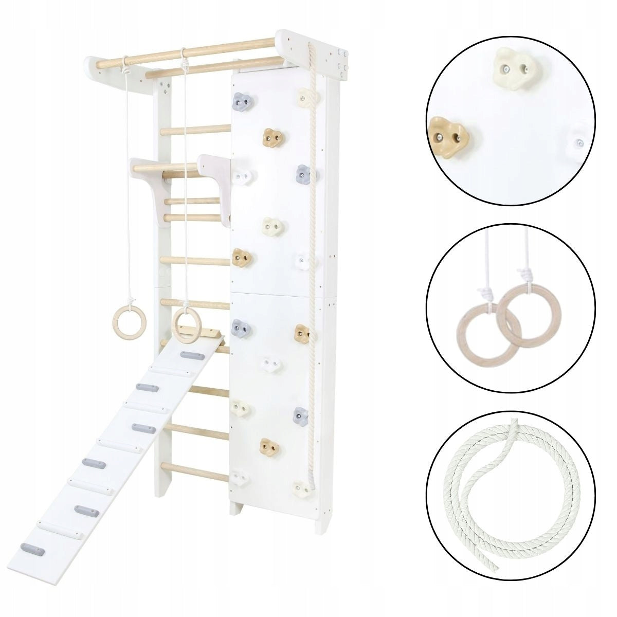 Gymnastic ladder Kombik 2 | Accessories | White-wood |225 cm