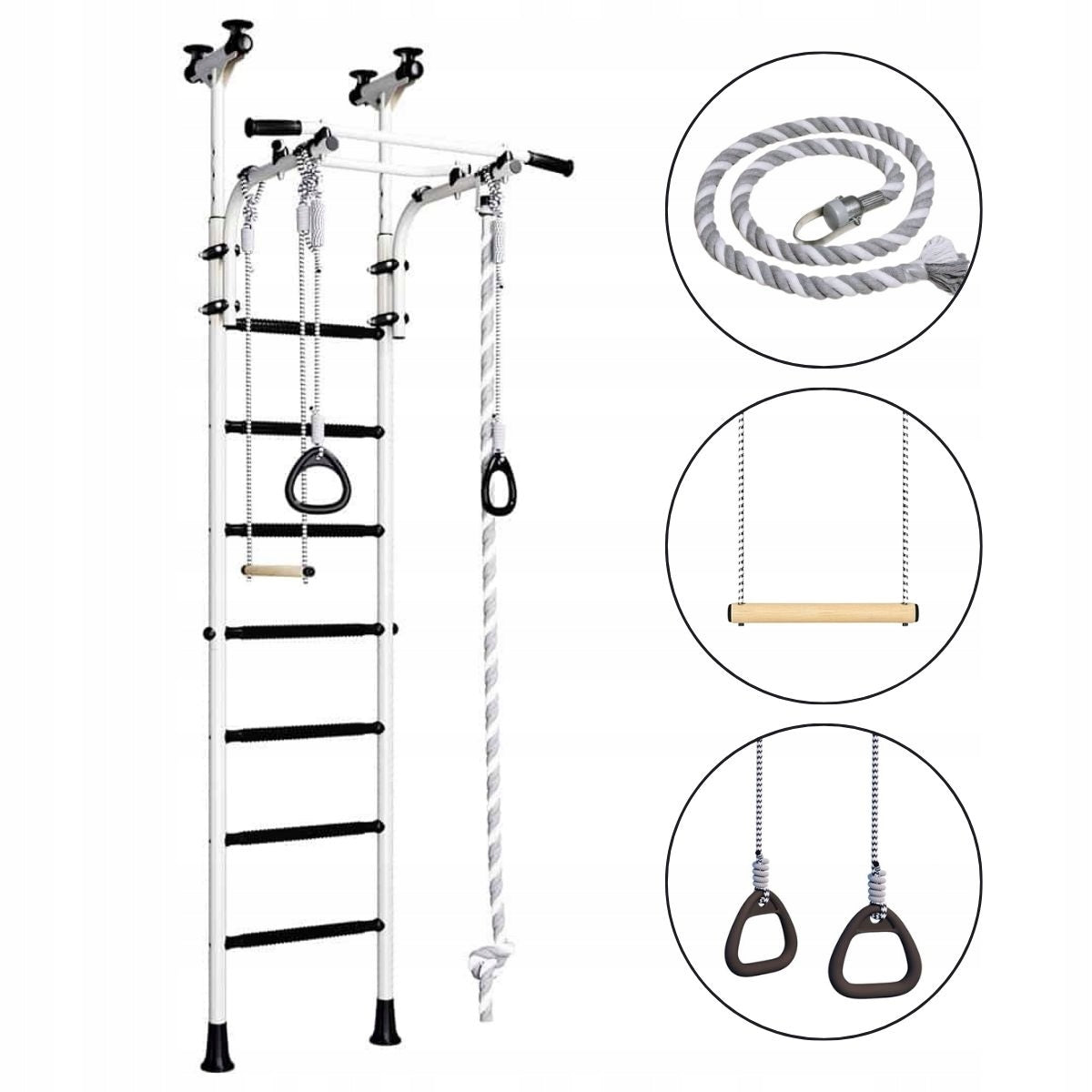 Gymnastic ladder Kometa 5 - black and white