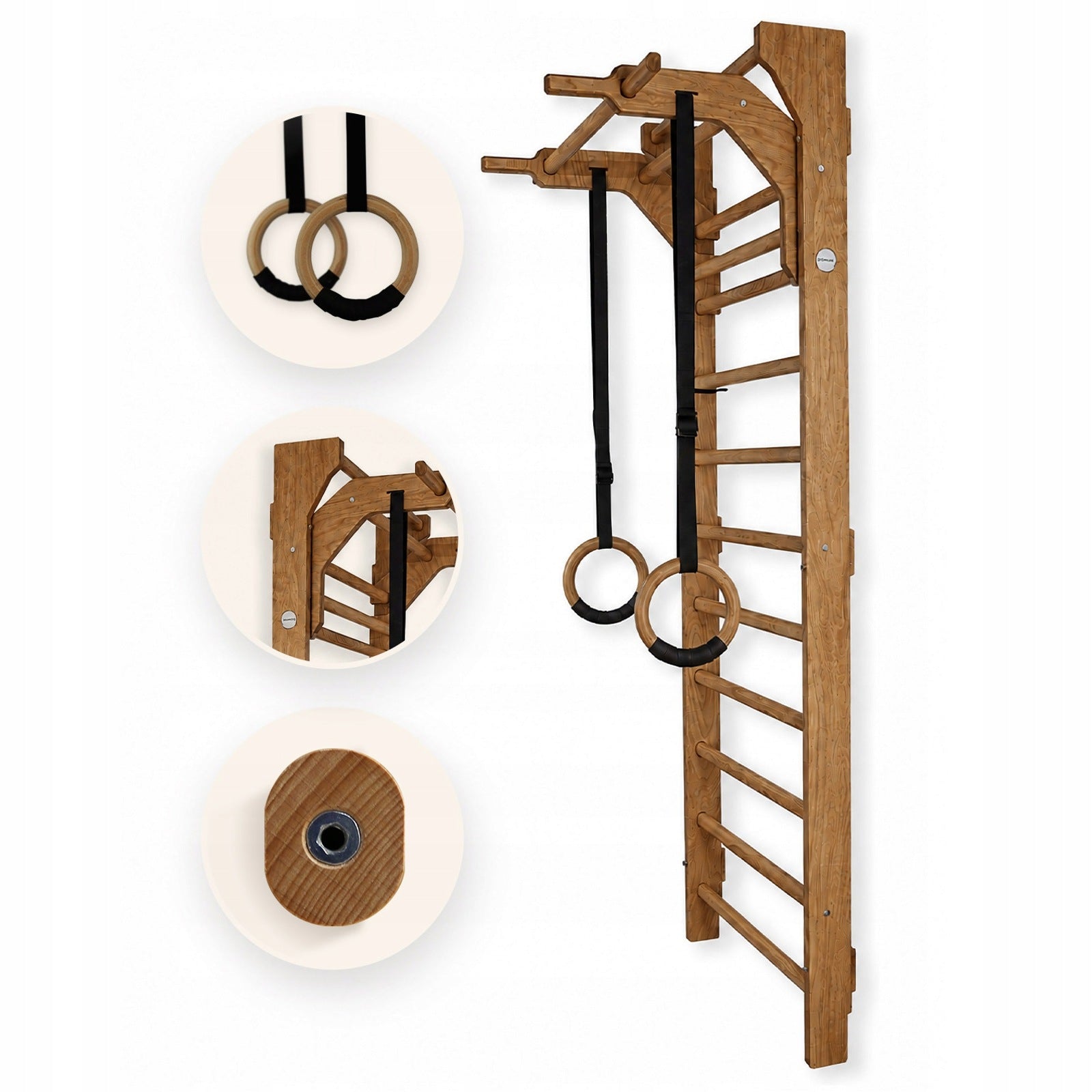 Gymnastic ladder PREMIUM - ONMAX Nord 230 cm - Oak