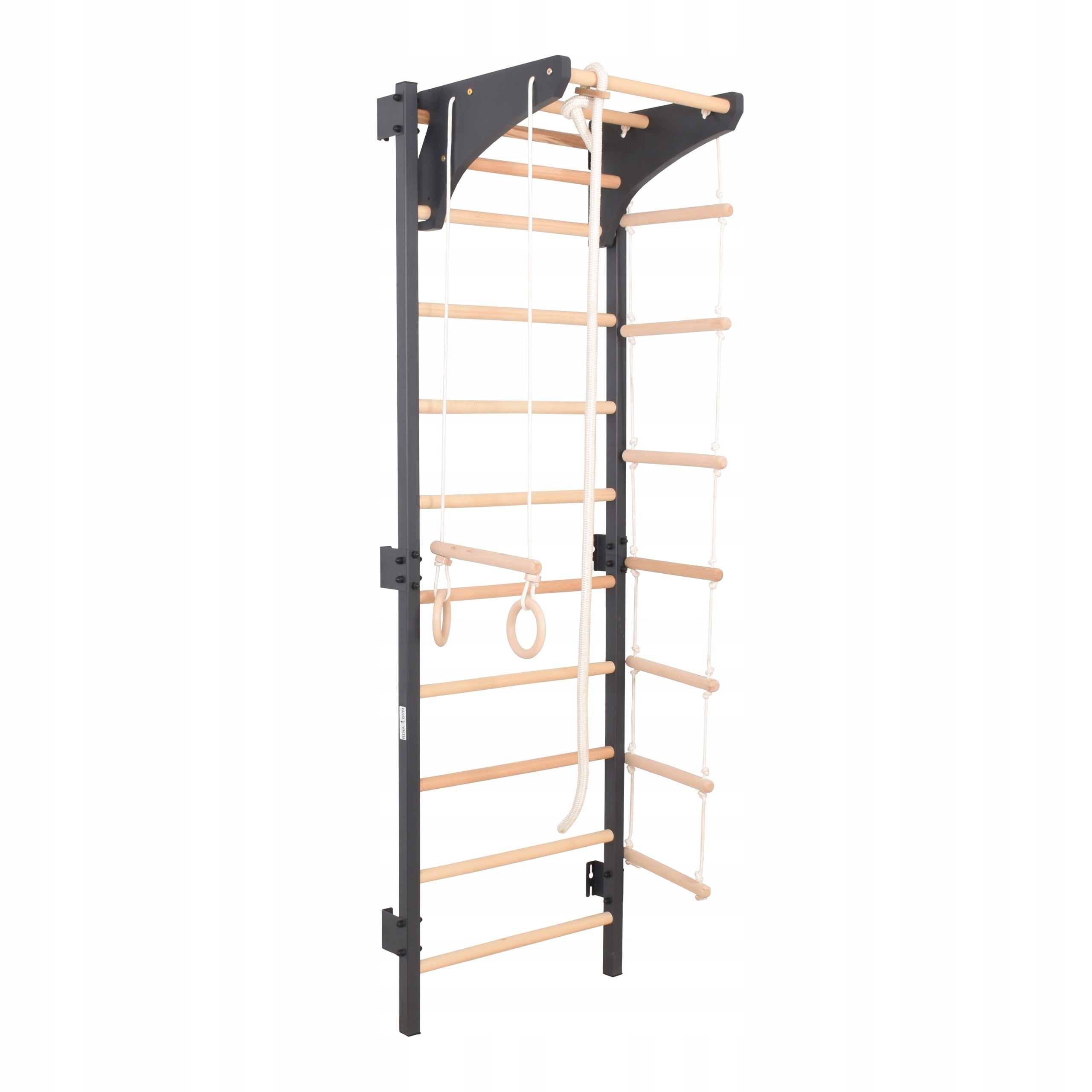 Gymnastic ladder STEEL Graphite – Metal + Wooden rungs