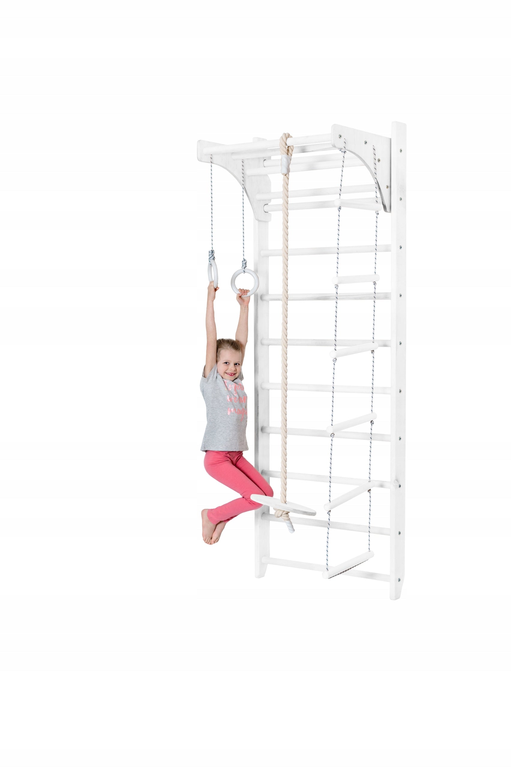 Gymnastic ladder WHITE play area for the room Manufacturer code PELLTECH-LOLA-BIAŁY-220-N
